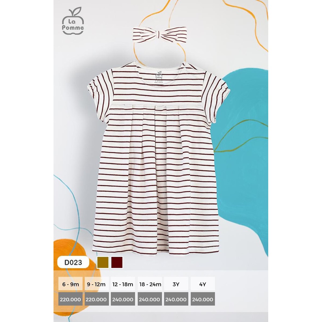 Váy đầm kẻ xinh xắn bé gái LA POMME D023 SD002