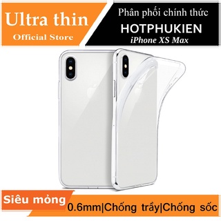 Ốp lưng dẻo Ultra Thin dành cho iPhone XS MAX - Hàng chính hãng(mỏng 0.3mm, Trong suốt, Chống trầy)