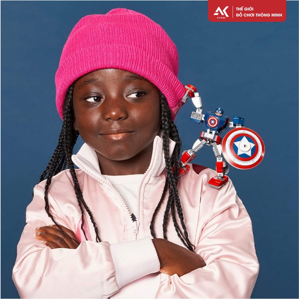 Mô Hình Lắp Ráp Nhân Vật Siêu Anh Hùng Lego Marvel Siêu Nhân Nhện Captain America Iron Man