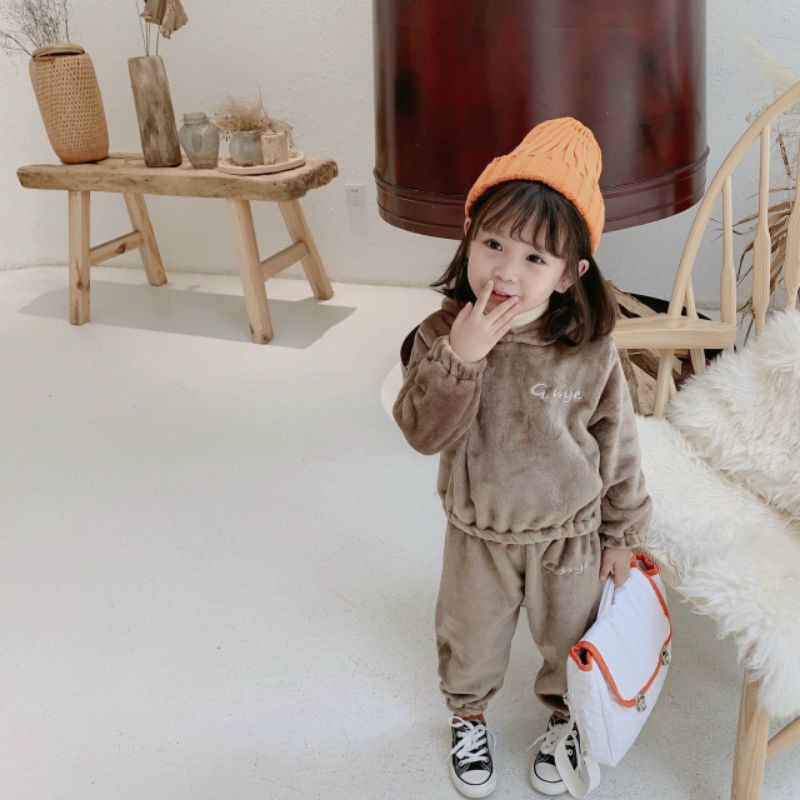 Bộ lông mềm mickey hoodie siêu xinh và ấm cho bé