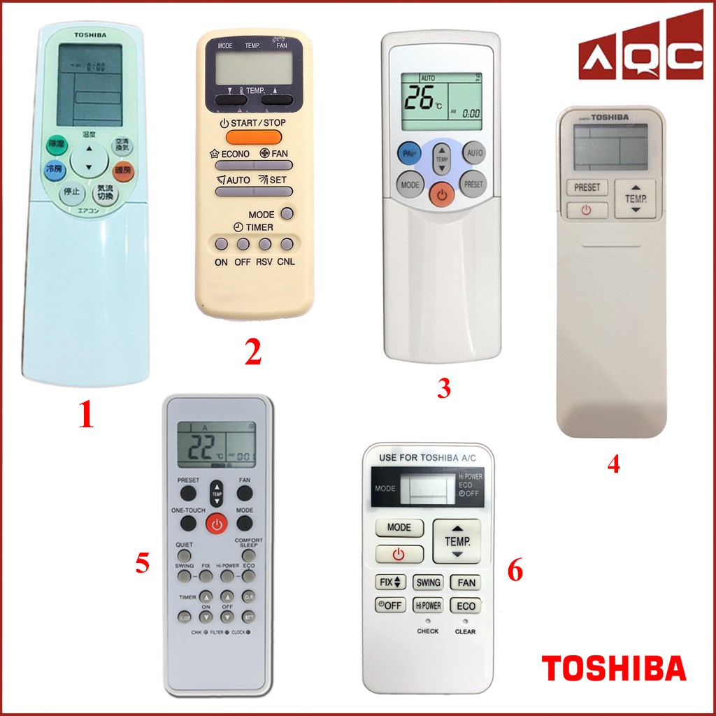 Điều Khiển Điều Hoà TOSHIBA - Remote Máy Lạnh TOSHIBA đa năng tổng hợp các mã [Chọn Mẫu]