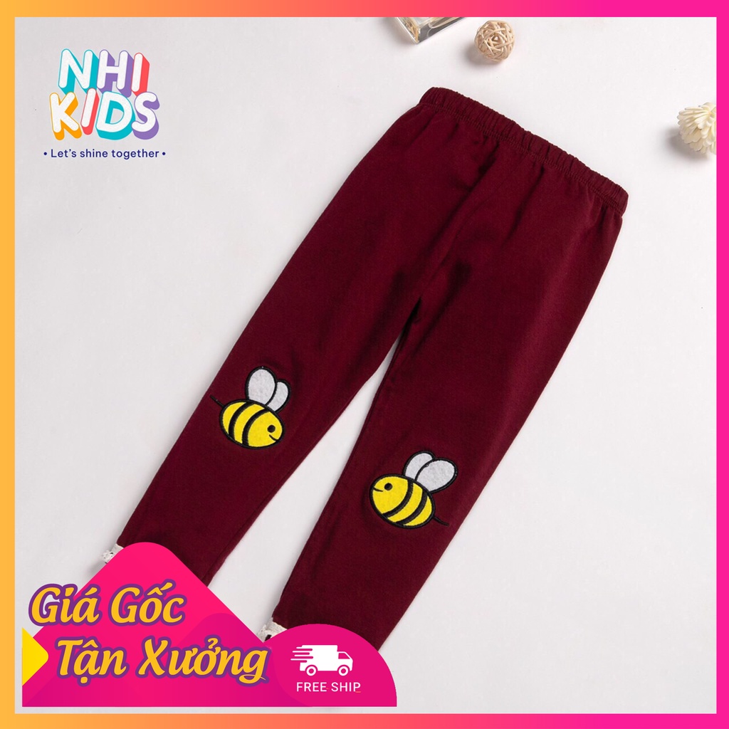 Quần legging dài chất liệu cotton họa tiết co giãn thoải mái cho bé yêu - Nhi Kids