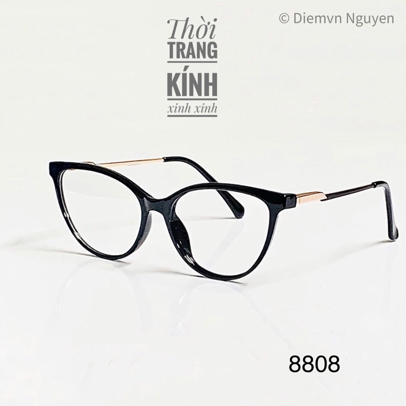 Gọng cận mắt mèo 8808, gọng cận cao cấp cho nữ, nhiều màu và chất nhẹ