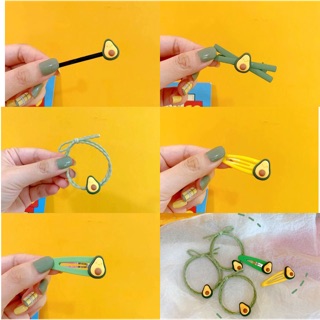 Kẹp tóc - chun cột tóc bơ