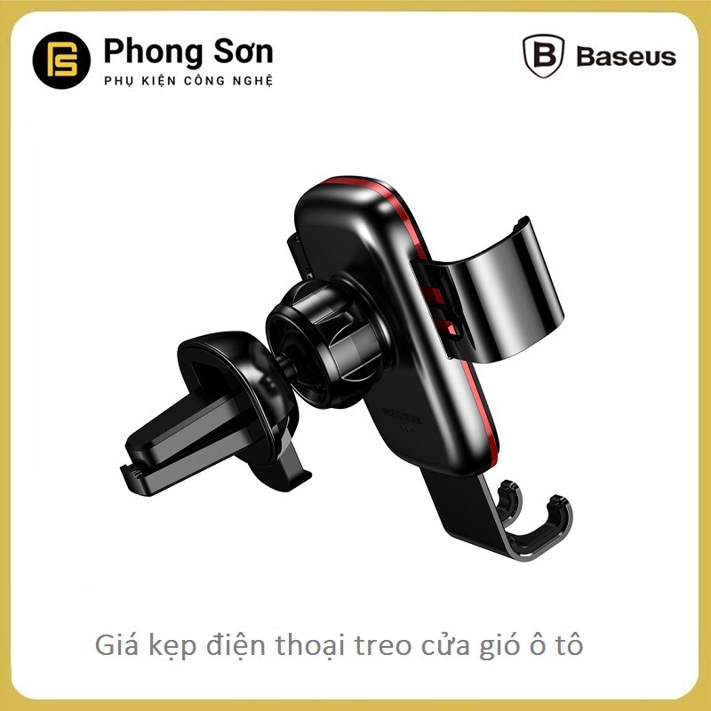 Giá đỡ điện thoại kẹp cửa gió trên Ô tô - Baseus Metal Age Gravity Car Mount | BigBuy360 - bigbuy360.vn