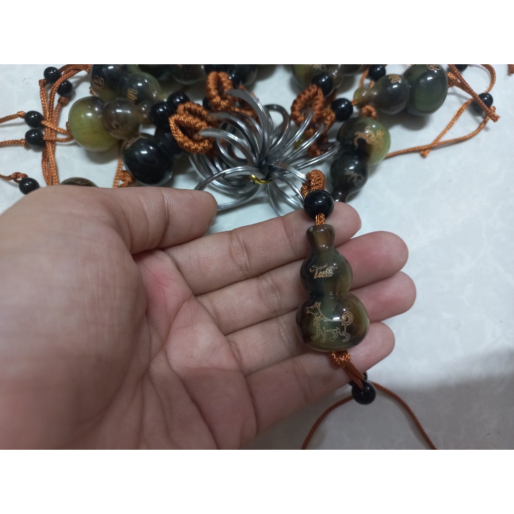 *Kho Sỉ*Móc khóa đá hồ lô 12 con giáp