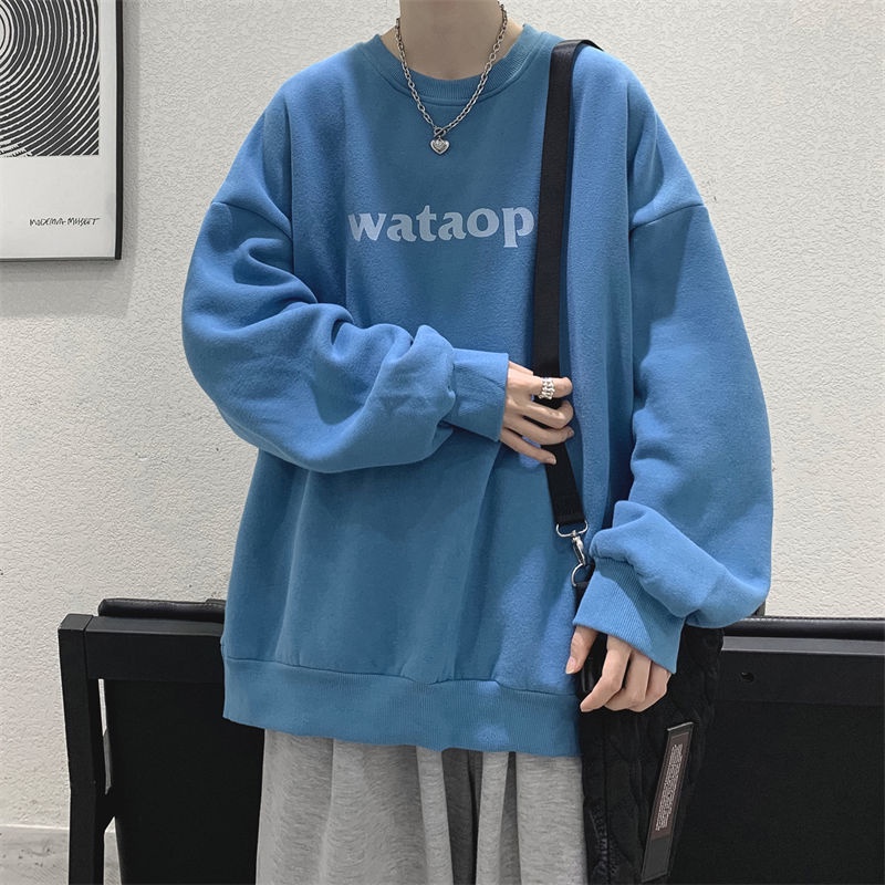 Áo Thun Tay Dài Cổ Tròn In Chữ Phong Cách Hong Kong Mới 2021