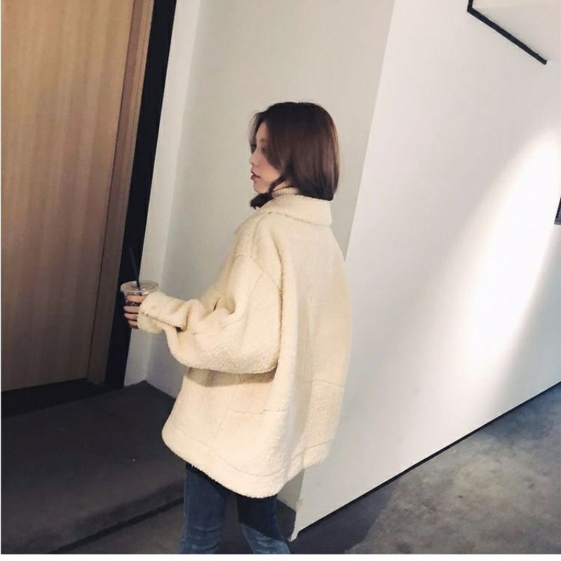 Áo khoác lông cừu hàn tuyển new 90% form 40_60kg