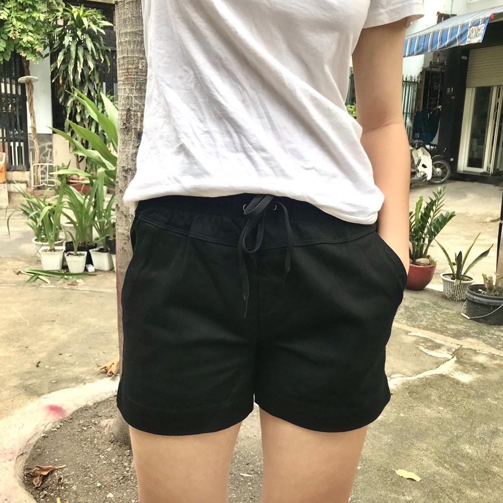 Quần Short Kaki Thun Nữ Co Giãn Thời Trang Màu Hot Hit