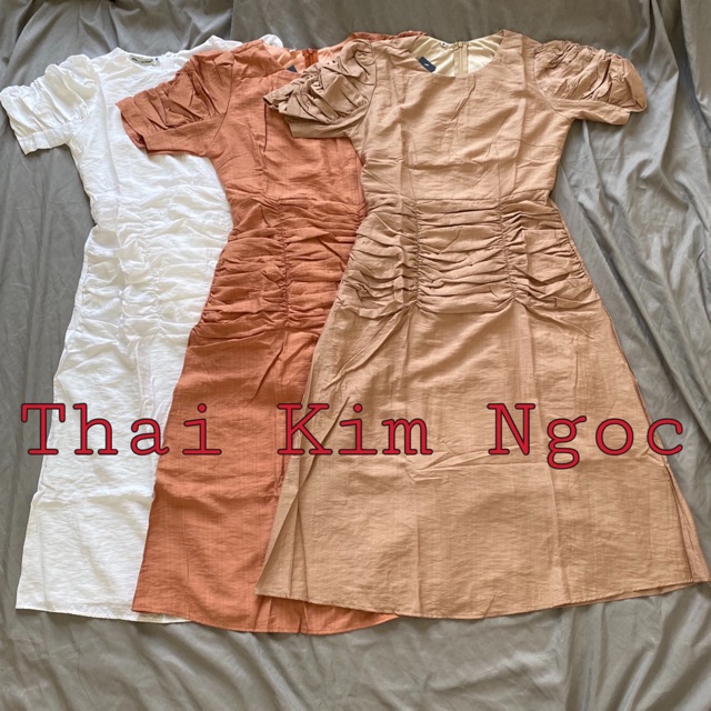 Đầm công sở dự tiệc nhún hông sang trọng | BigBuy360 - bigbuy360.vn