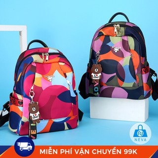 (Tặng Kèm Gấu) Balo Nữ Rằn Ri Phong Cách Trẻ Trung Cực Chất NEVA1357
