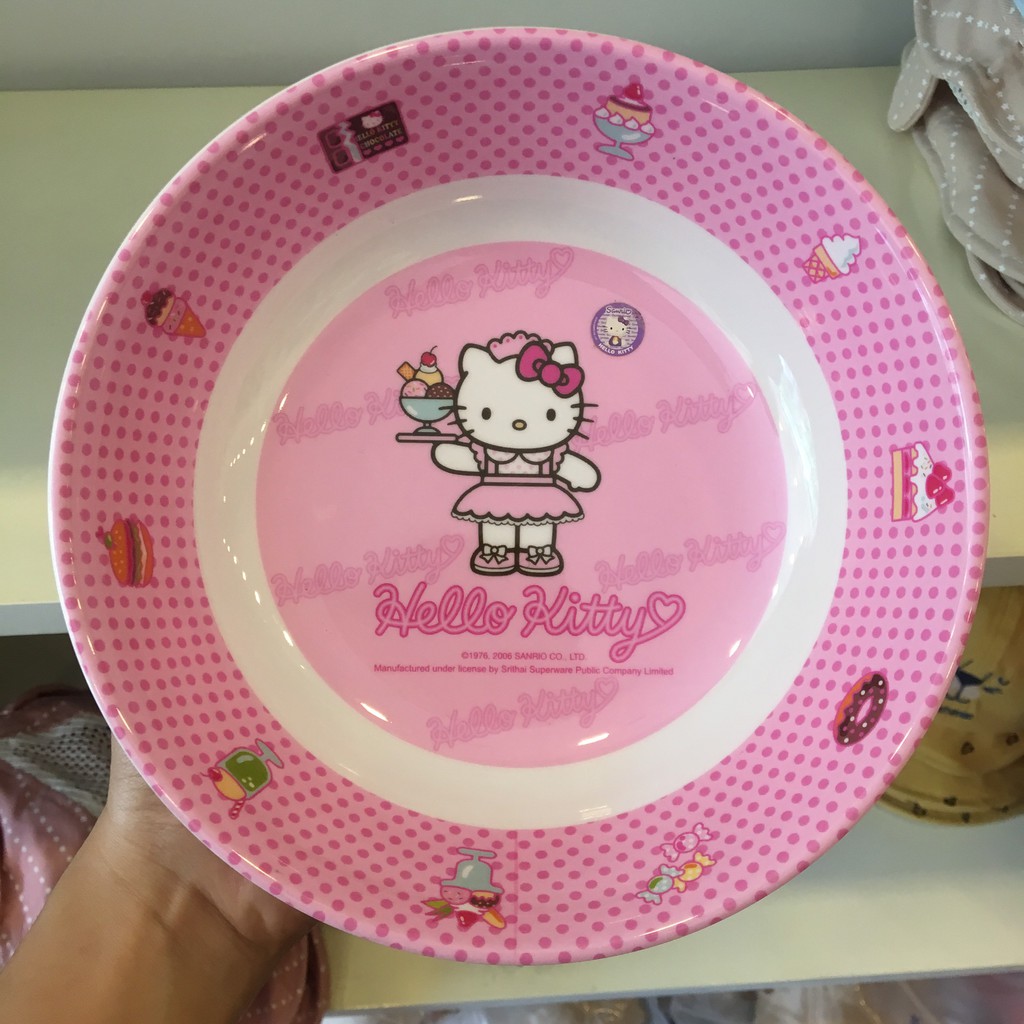 Bát tròn miệng rộng 19cm Hello Kitty, Doremon Srithai Superware Thailand