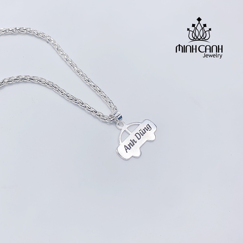 Dây Chuyền Bạc Hình Ô tô Khắc Tên Cho Bé Minh Canh Jewelry