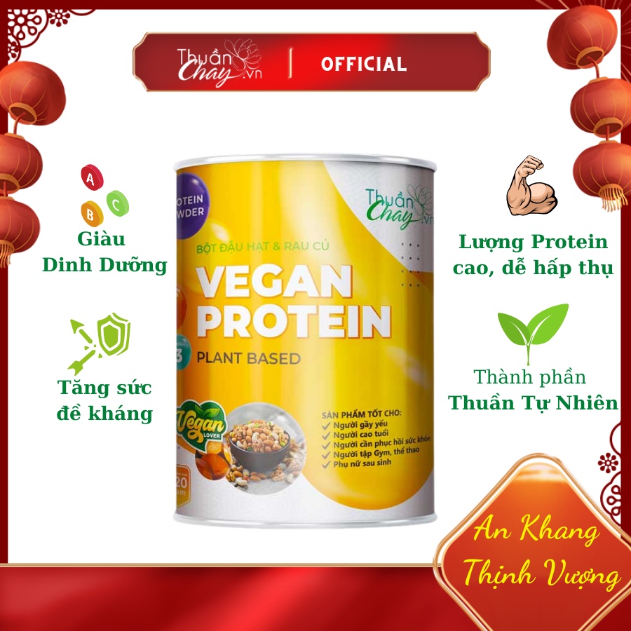 Vegan Protein Thuần Chay Bổ Sung Protein Thực Vật Không Nành 500G