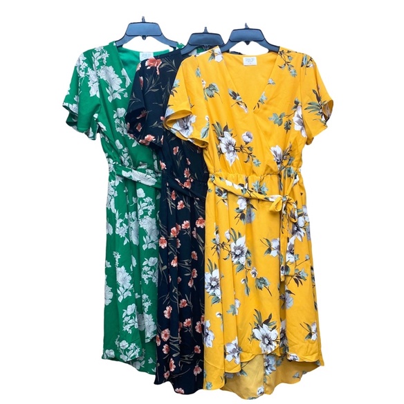 Đầm voan hoa 2 lớp