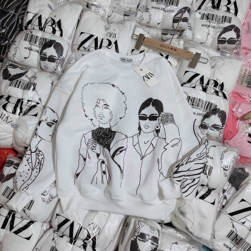 Áo nỉ cô gái form rộng tay bồng | BigBuy360 - bigbuy360.vn