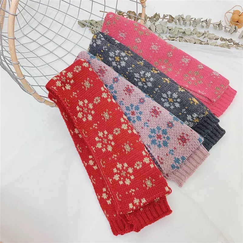 Khăn quàng cổ len ấm áp vintage bé trai bé gái