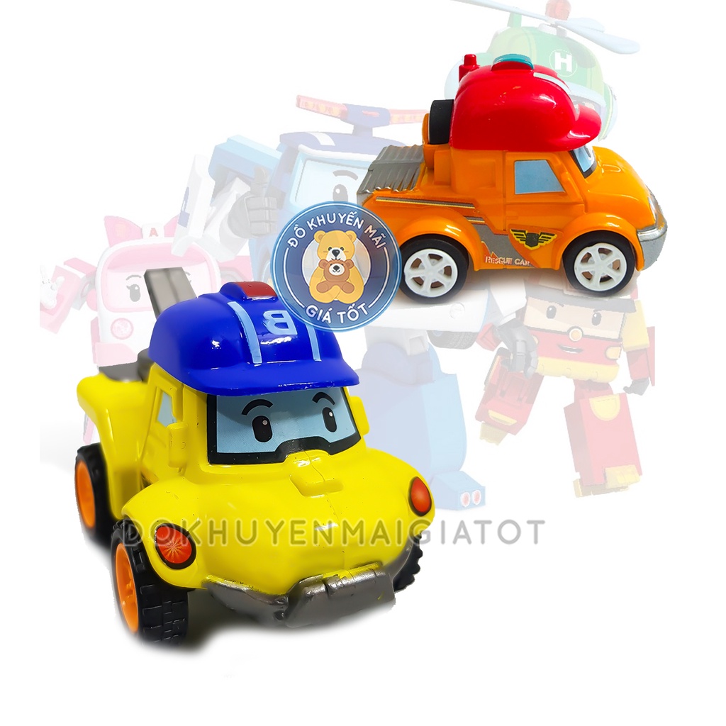 Xe ô tô đồ chơi mẫu 4 xe Poli chạy trớn bằng nhựa -Đồ khuyến mãi giá tốt