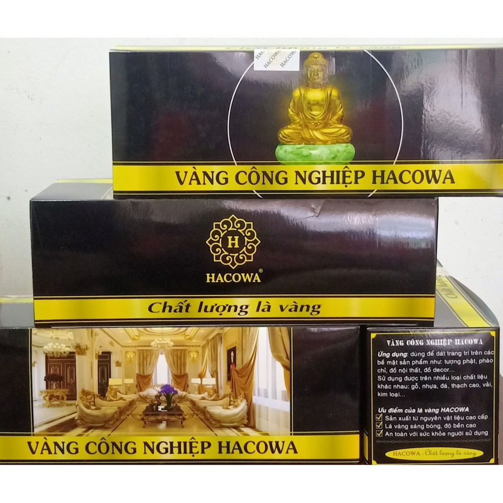 Combo 2500 lá vàng Hacowa siêu đẹp, bóng láng chuyên dát tượng phật, đồ nội thất, đồ thủ công mỹ nghệ, phào chỉ