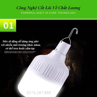Bóng Đèn, Bóng Đèn Led Sạc Tích Điện Đa Năng 100W ST