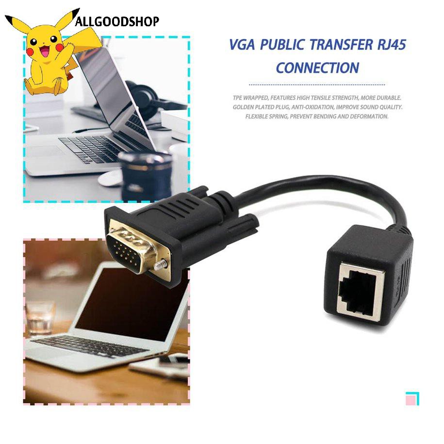Cáp Chuyển Đổi Vga Sang Lan Cat5 Cat5E Rj45 Dài 0.15m | BigBuy360 - bigbuy360.vn