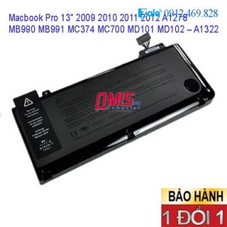 Pin laptop 13 inch 2009 2010 2011 2012 A1278 MB990 MB991 MC374 MC700 MD101 MD102 – A1322 – 6 CELL
