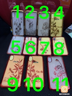Ốp lưng iPhone X/Xs dẻo hoa đính đá