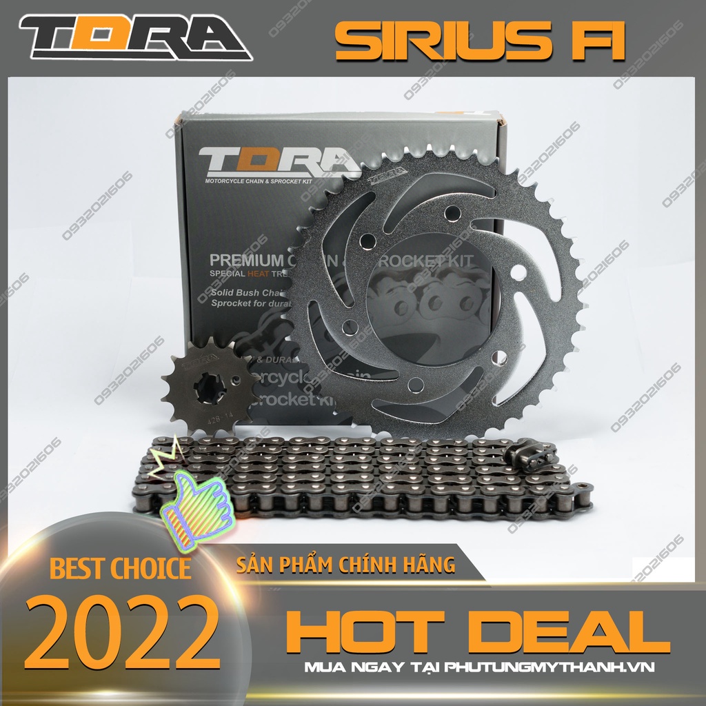 Nhông sên dĩa Tora xe Yamaha Sirius FI chính hiệu