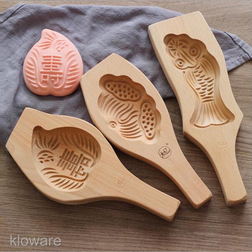 Khuôn Cắt Bánh Trung Thu Bằng Gỗ Phong Cách Trung Hoa