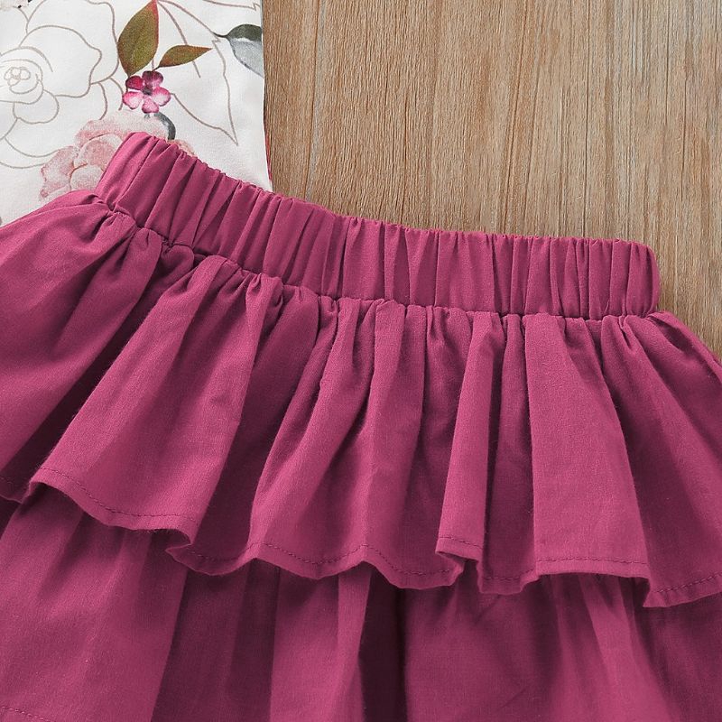 Mary☆Short Sleeve Tops Jumpsuit + Tutu Skirt Outfits