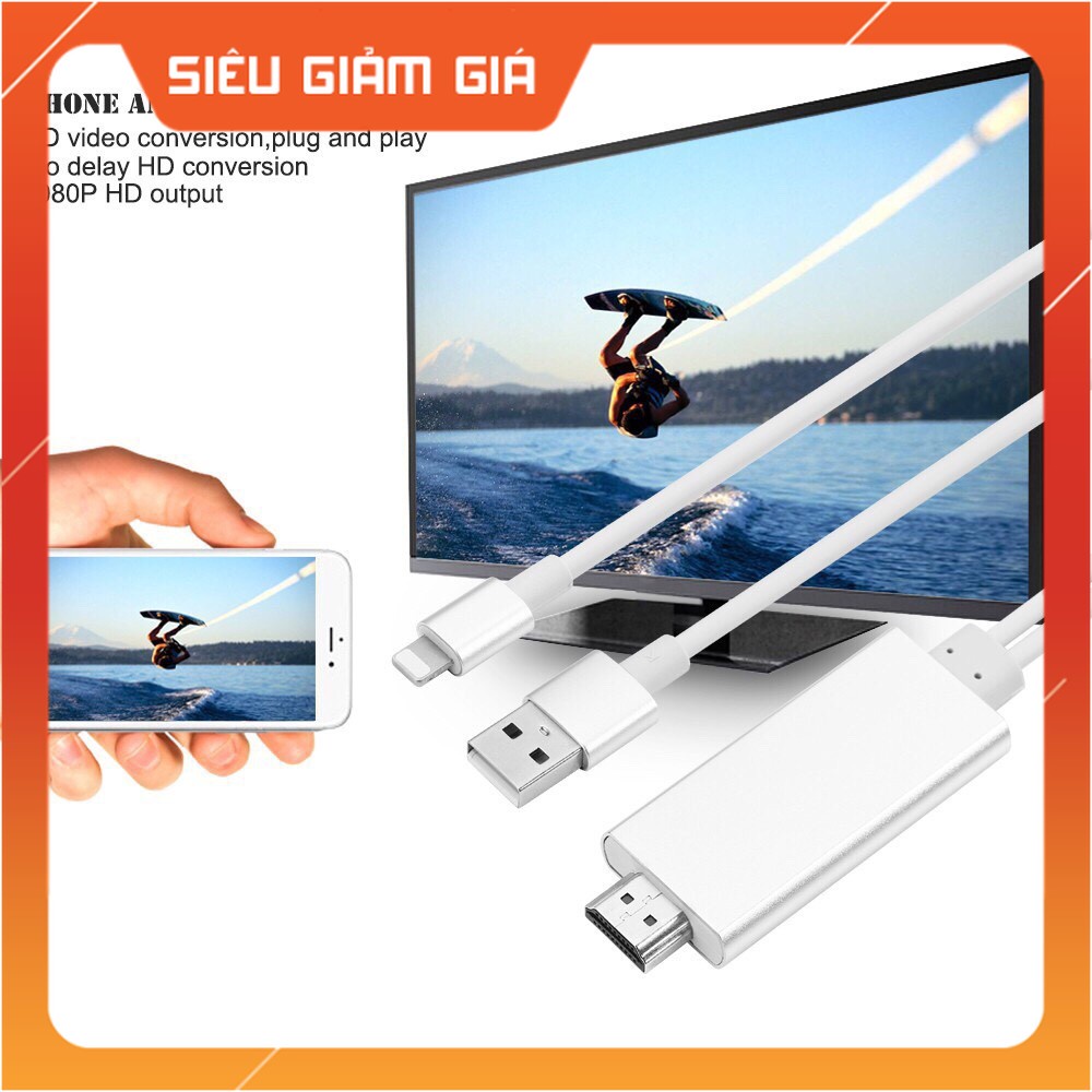 Dây Cáp Lightning HDMI Kết Nối Điện Thoại Iphone Sang TiVi HD1080 |Phutuan2410