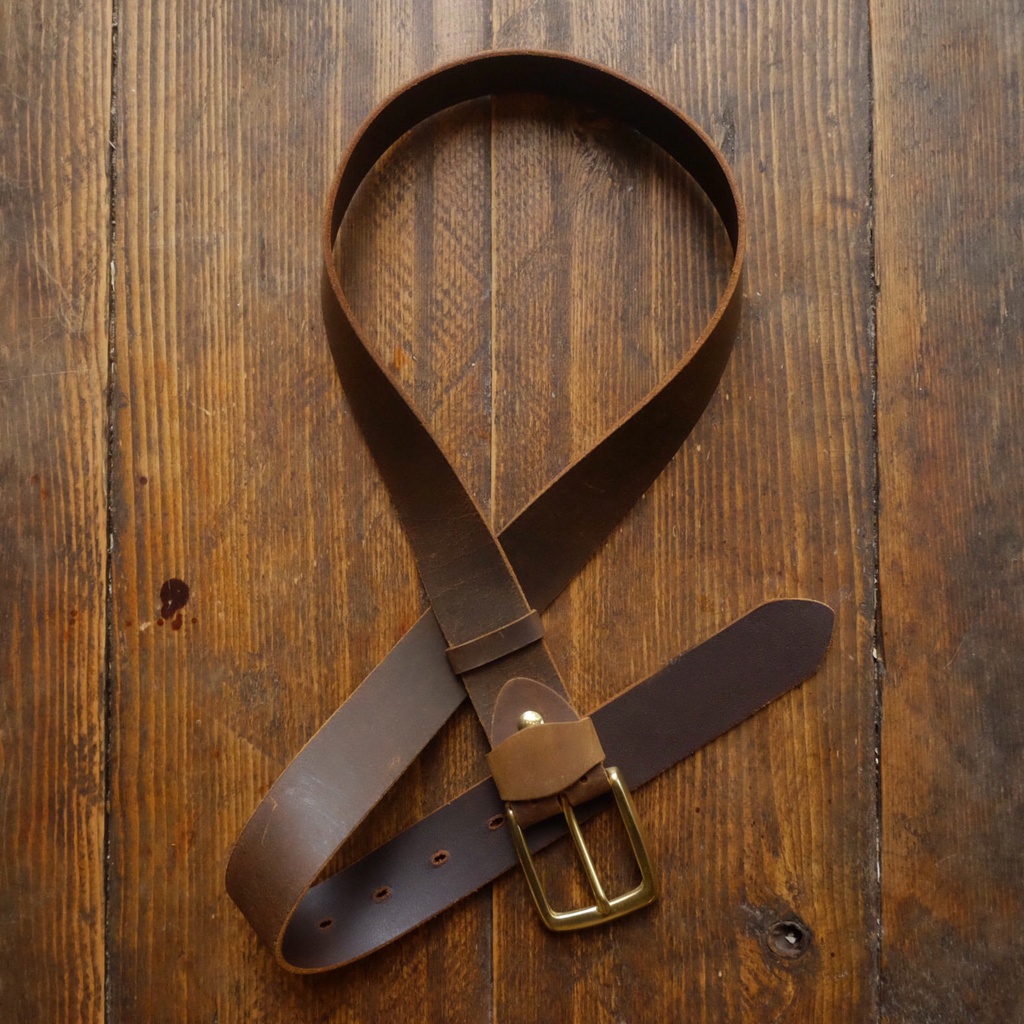 Dây lưng nam da bò thật 100%, Loại da bò dày 1 lớp siêu bền, Full hộp