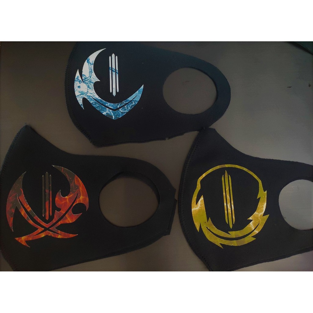 Set 3 Khẩu trang Kamen Rider Saber Nguyên Tố vải Poly