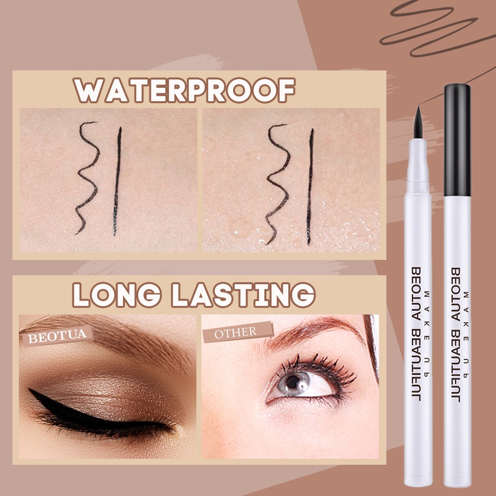 1 Bút Kẻ Mắt Dạng Lỏng Màu Đen/Nâu Siêu Mịn Nhanh Khô / Lâu Trôi Không Thấm Nước