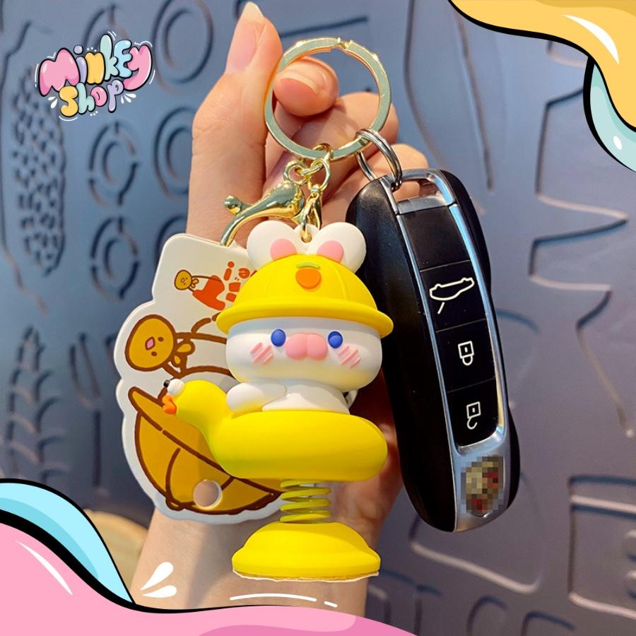 Móc Khoá Vịt LILI Thú Nhún Đáng Yêu Nhiều Mẫu Dễ Thương Phụ Kiện Túi Xách, Balo, Cặp Xách Cute 02MKV -Min