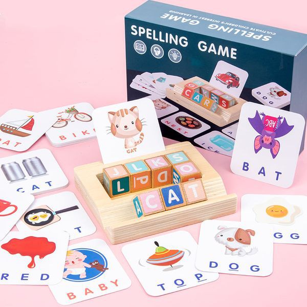 BỘ GHÉP CHỮ THEO THẺ HỌC TIẾNG ANH CHO BÉ - SPELLING GAME [HÀNG CAO CẤP]