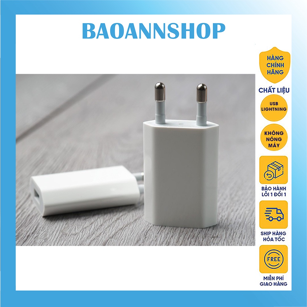Sạc IPCủ Sạc nhanh Dẹt Foxconn BH 12 Tháng Dành cho IP- BAOANNSHOP