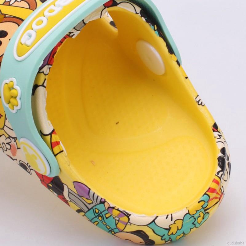 Dép Quai Ngang Chống Trượt In Hình Chuột Mickey Cho Bé