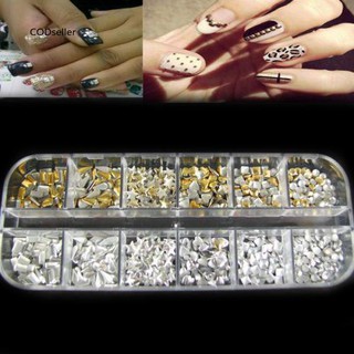 [Hàng mới về] Bộ 300 hạt đá đinh tán trang trí móng tay nghệ thuật DIY cá tính thời trang
