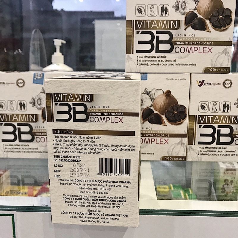 Viên Uống Vitamin 3b tỏi đen Complex