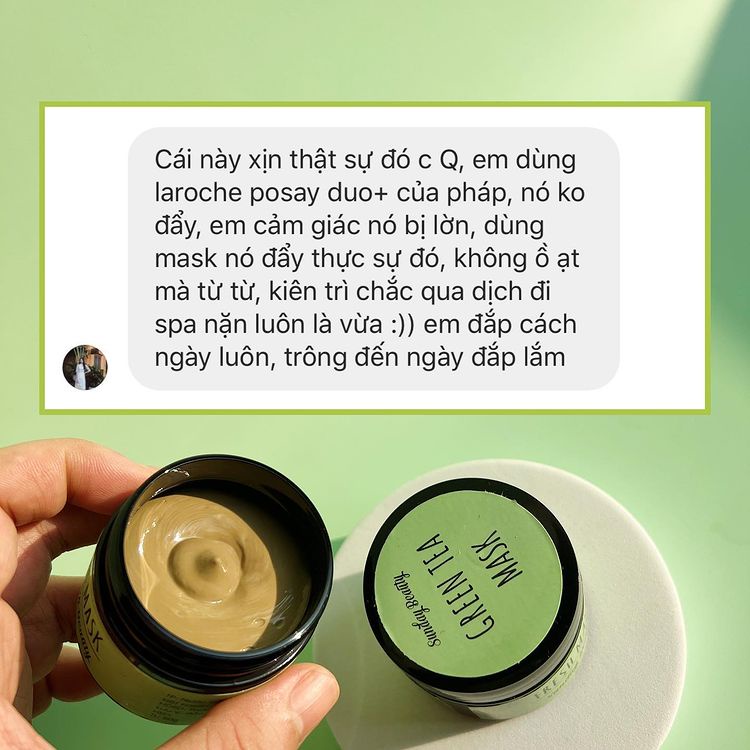 Mặt nạ trà xanh đất sét ngừa mụn se  mụn Fresh Mask thiên nhiên Sunday Beauty