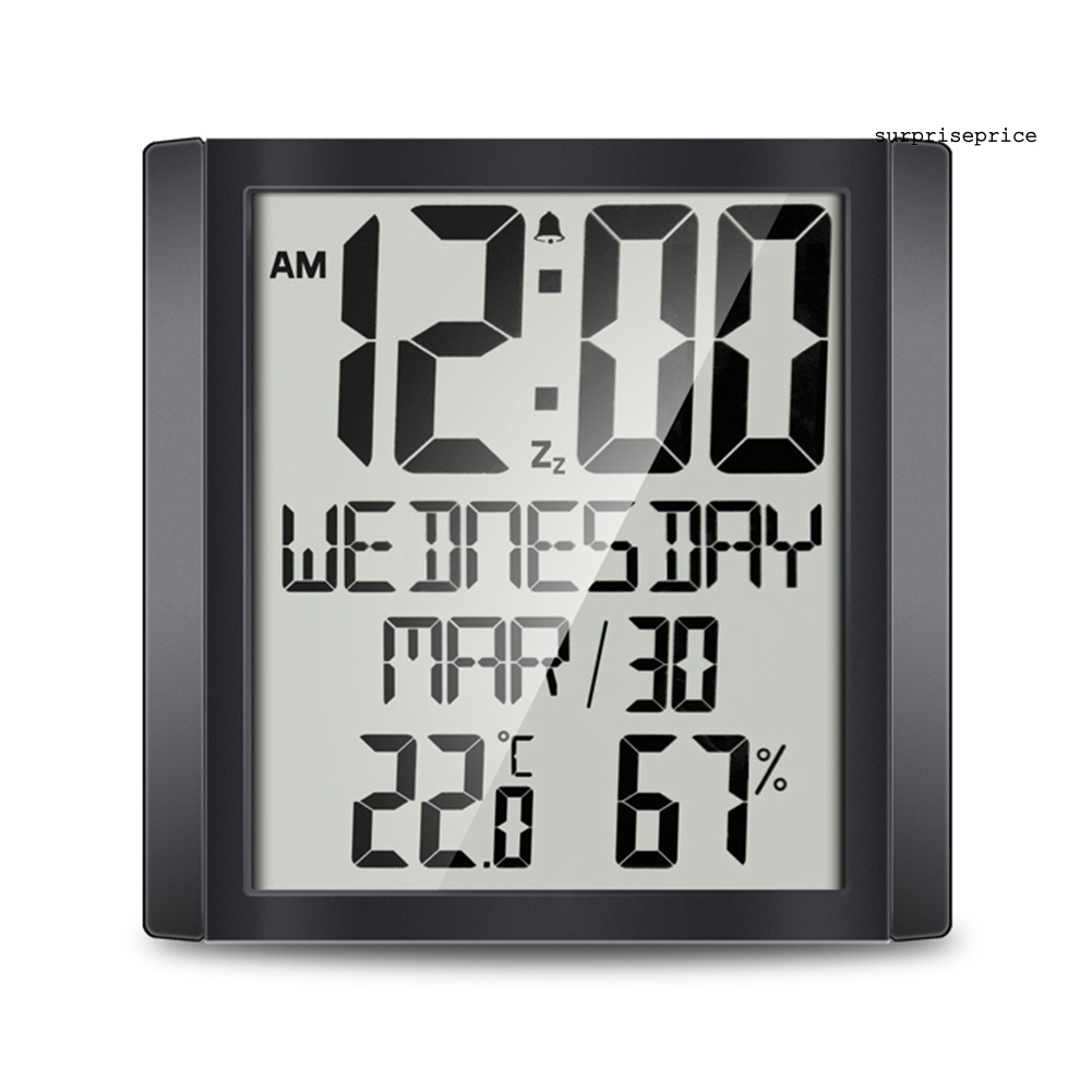 【SPP】Multi Functional Large Screen Temperature Humidity Measurement Wall Desk Clock