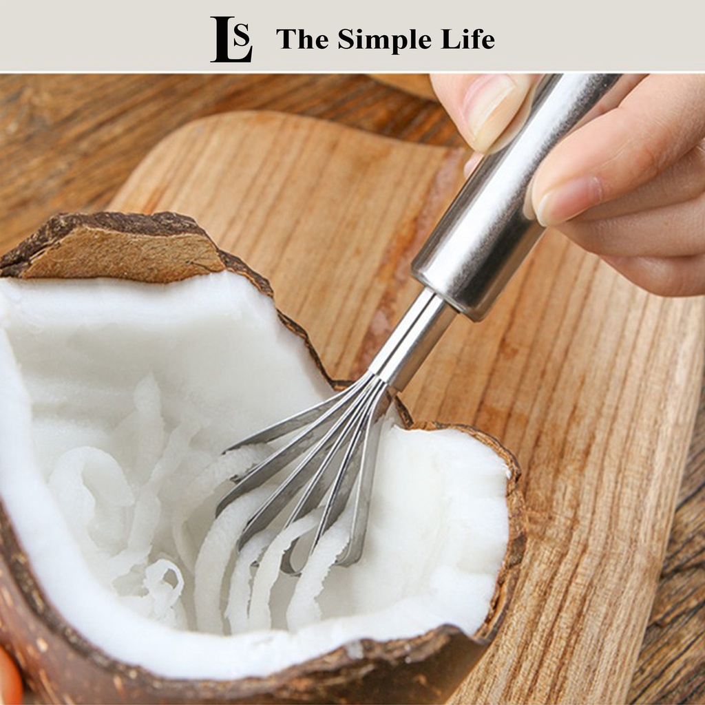 Dụng cụ đánh vảy cá và nạo dừa, dụng cụ đánh vảy cá kết hợp nạo cùi dừa 2 trong 1 bằng inox đa năng cao cấp [CHÍNH HÃNG]