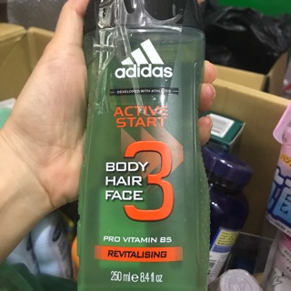 Dầu gội + sữa tắm + sữa rửa mặt Adidas 3 in 1