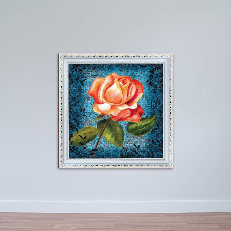 [Siêu rẻ] Tranh canvas đóng khung "Hoa hồng" TT1891 - tặng vòng phong thủy