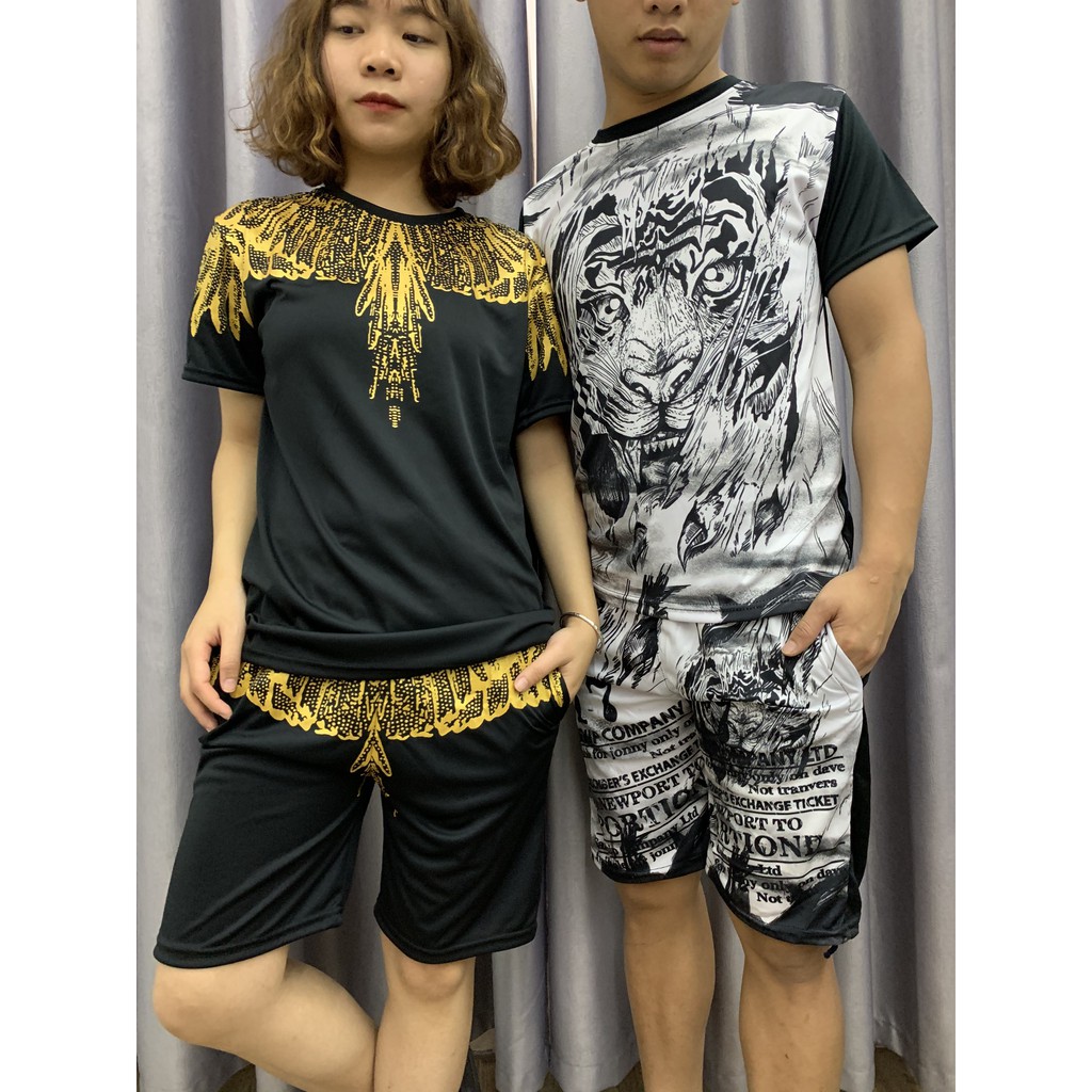 Bộ hè nam_áo thun nam thời trang in hổ trắng | BigBuy360 - bigbuy360.vn