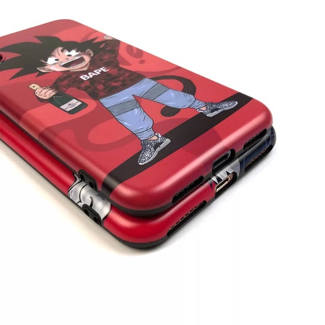 Ốp Hoạt Hình Songoku BAPE Cho iPhone X/Xs Max/7plus/8plus/6splus