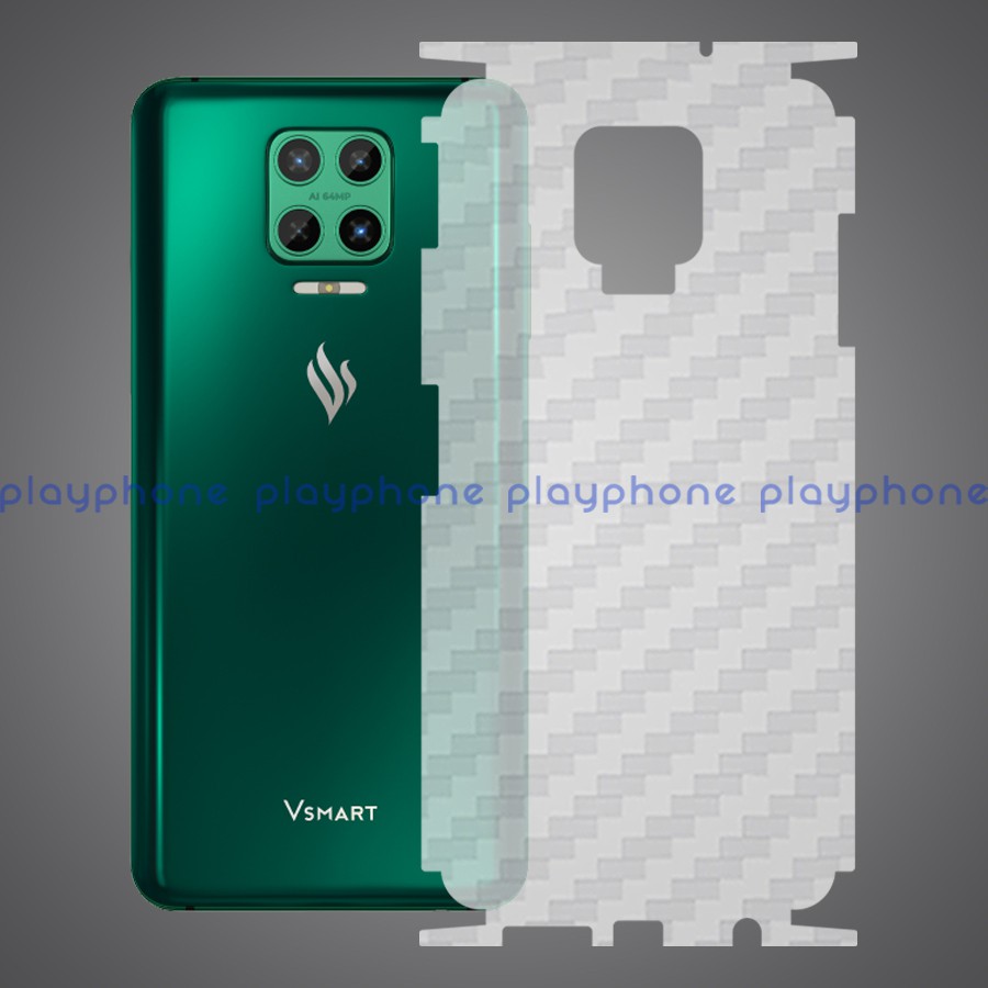 Miếng Dán Decal Carbon Full Viền Chống Trầy Xước Vsmart Live 4 Joy 4 Aris Aris Pro Kèm Phụ Kiện Đầy Đủ Playphone