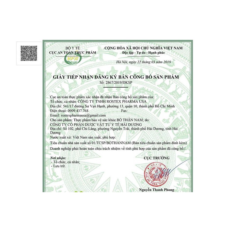 Tăng cường sinh lý nam thảo dược, bổ thận, tráng dương Bổ Thận Nam - 30 viên