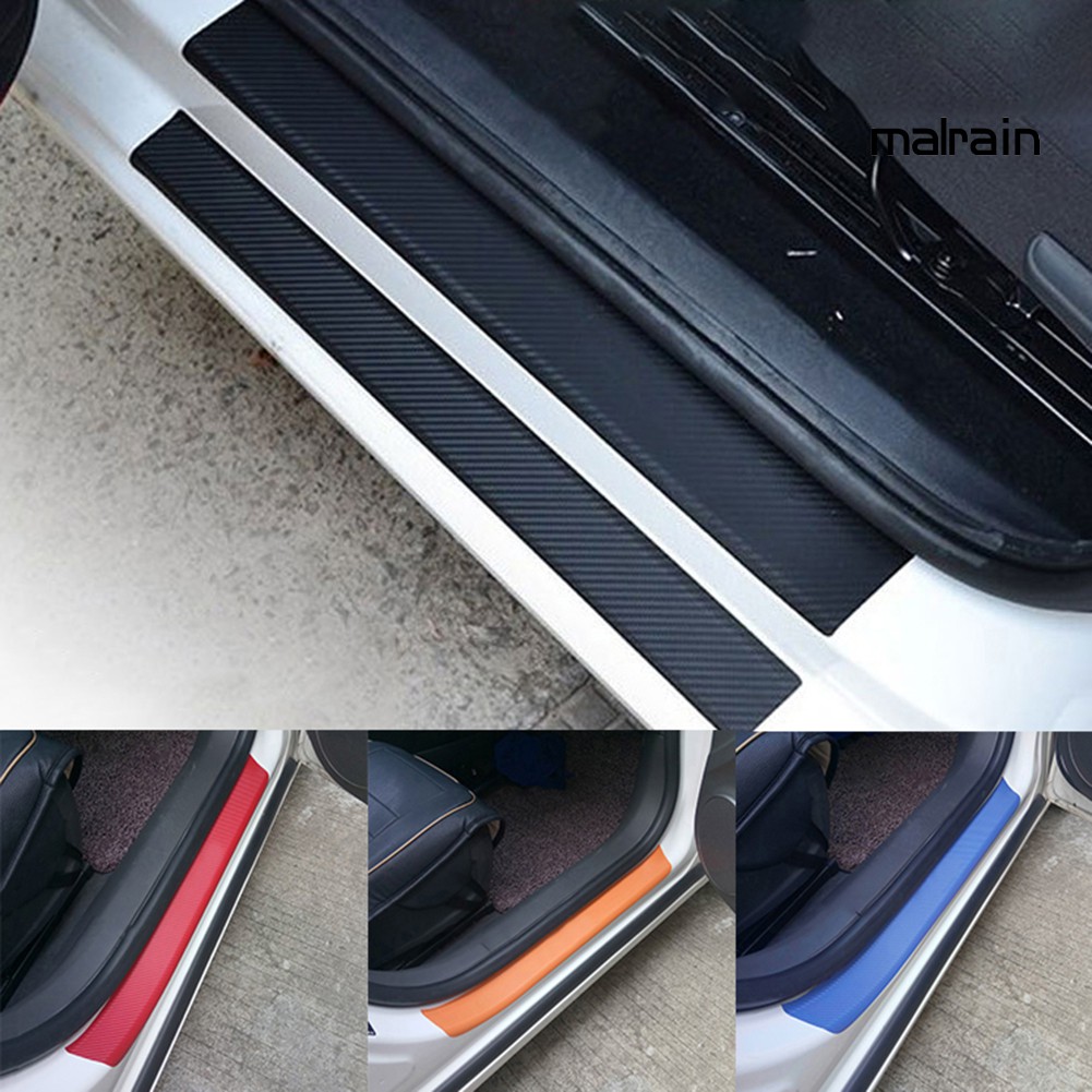 【VIP】Universal Carbon Fiber Anti-Scratch Car Door Sill Protective Sticker Pad Decor